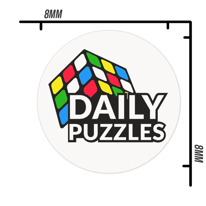 DailyPuzzles Cube Logo Stickers 2x2, 3x3, 4x4, 5x5 + More! - DailyPuzzles