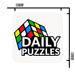 DailyPuzzles Cube Logo Stickers 2x2, 3x3, 4x4, 5x5 + More! - DailyPuzzles