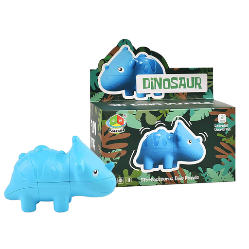 Fanxin Dinosaur Cube - Styracosaurus Blue - DailyPuzzles