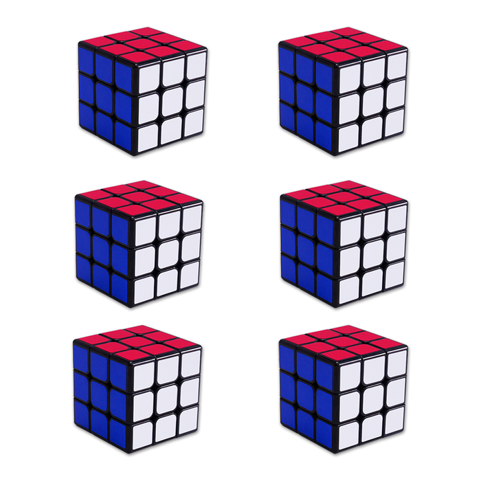 6 Pack QiYi Sail 6.0cm 3x3 Speed Cube Set - DailyPuzzles