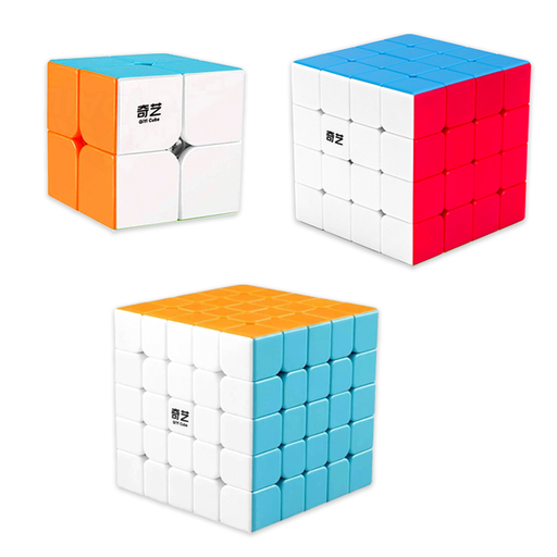 QiYi Explore Set - 2x2, 4x4 & 5x5 Speed Cubes - DailyPuzzles