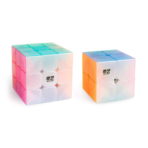 QiYi 3x3 & 2x2 Speed Cube Set - Jelly - DailyPuzzles