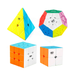 QiYi Four Pack Speed Cube Set - Megaminx, Pyraminx, 3x3 & 2x2 Puzzles - DailyPuzzles