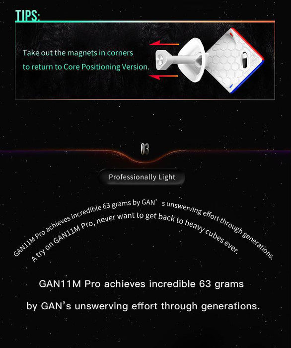 GAN 11 M Pro 3x3 Magnetic Speed Cube - DailyPuzzles