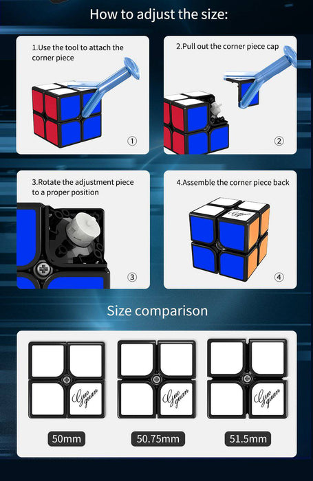 Moyu GuoGuan Xinghen TSM 2x2 - Adjustable Size Technology - DailyPuzzles