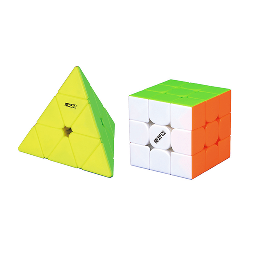 QiYi MS Starter Pack - 3x3 & Pyraminx Speed Cube Bundle - DailyPuzzles