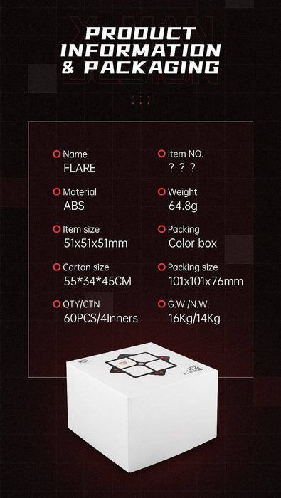 [PRE-ORDER] QiYi X-Man Designs Flare 2x2 M 51mm Magnetic Speed Cube - DailyPuzzles