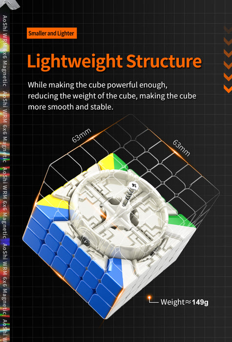 Moyu AoShi WRM 6x6 Magnetic Speed Cube - DailyPuzzles